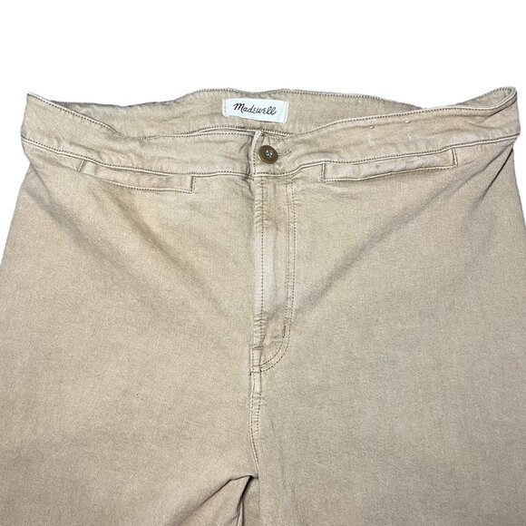 Madewell Women's Emmett Wide-Leg Crop Pant: Welt Pocket Edition Drill Khaki 33 - Picture 9 of 11